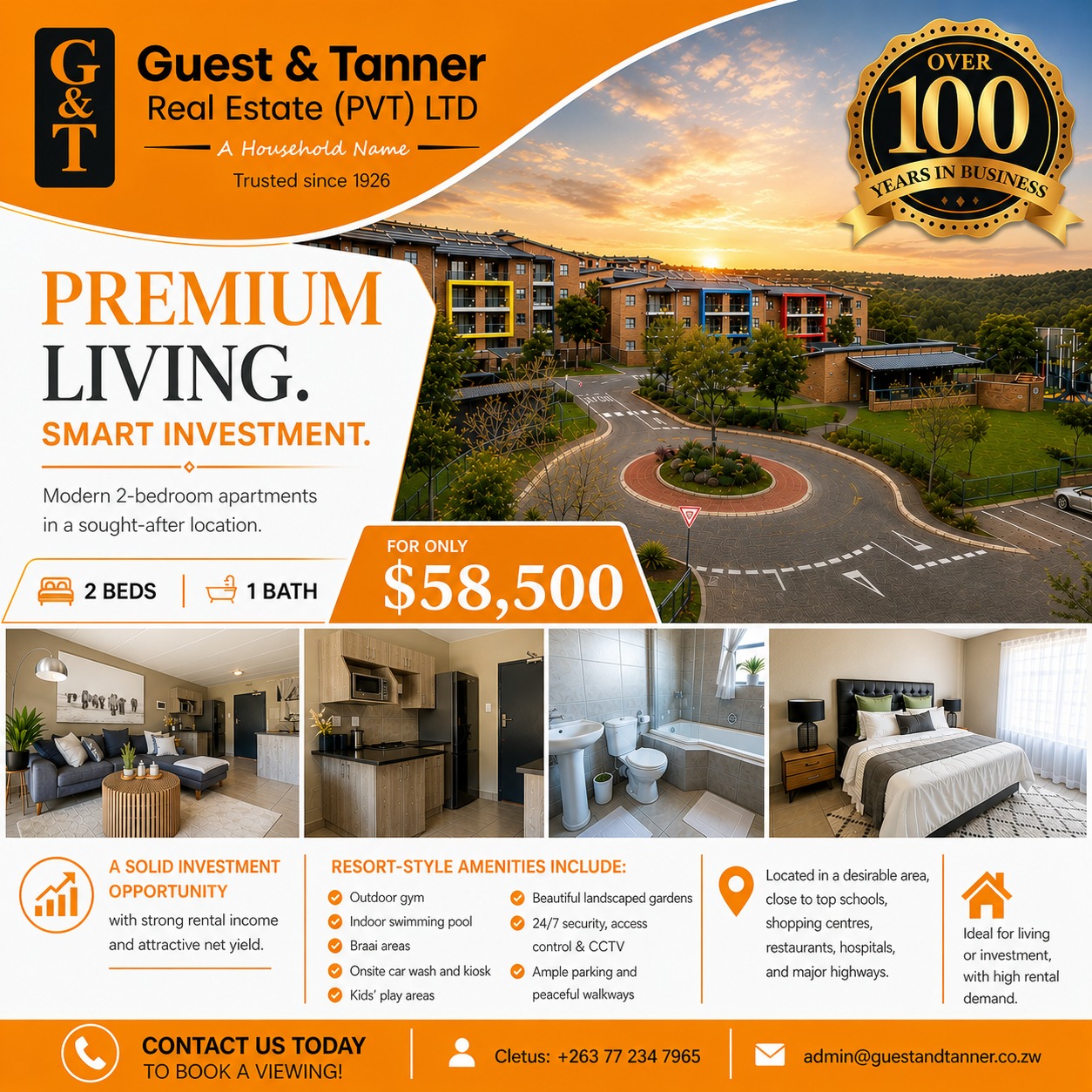 Premium living investment apartment flyer