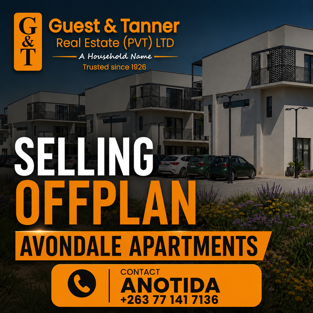 Selling offplan campaign artwork for Avondale Apartments