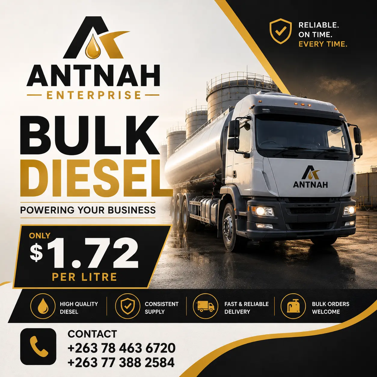 Antnah bulk diesel tanker artwork