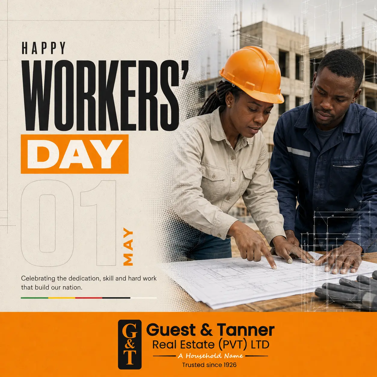 Workers Day social media artwork for Guest and Tanner